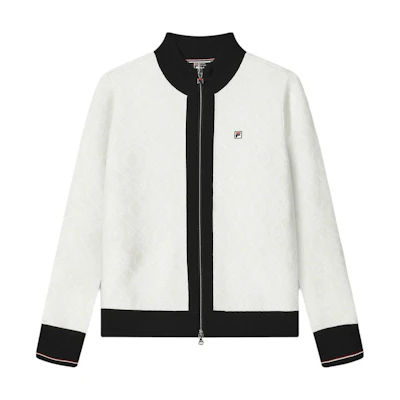 (Women) FILA Striped Casual Knit Sweater - Steam White. F11W411407F-IV