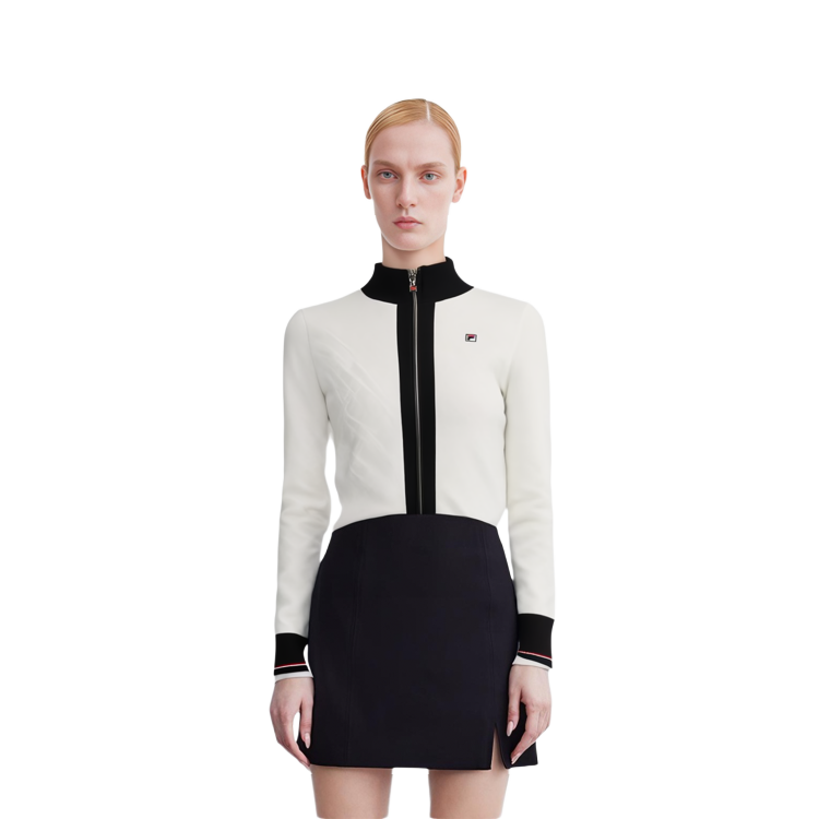 Shop (W) FILA Striped Casual Knit Sweater - Putih Steam. F11W411407F-IV