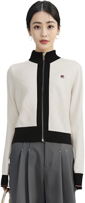 (Women) FILA Striped Casual Knit Sweater - Steam White. F11W411407F-IV Purchase (Women) FILA Striped Casual Knit Sweater - Steam White. F11W411407F-IV