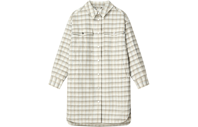 Order (W) FILA 時尚保暖襯衫領印花棉質外套奶油白 F11W247905F-IV