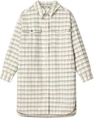 (W) FILA 時尚保暖襯衫領印花棉質外套奶油白 F11W247905F-IV Order (W) FILA 時尚保暖襯衫領印花棉質外套奶油白 F11W247905F-IV