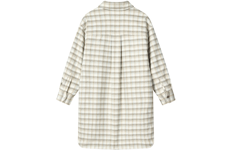 Lookbook (W) FILA 時尚保暖襯衫領印花棉質外套奶油白 F11W247905F-IV