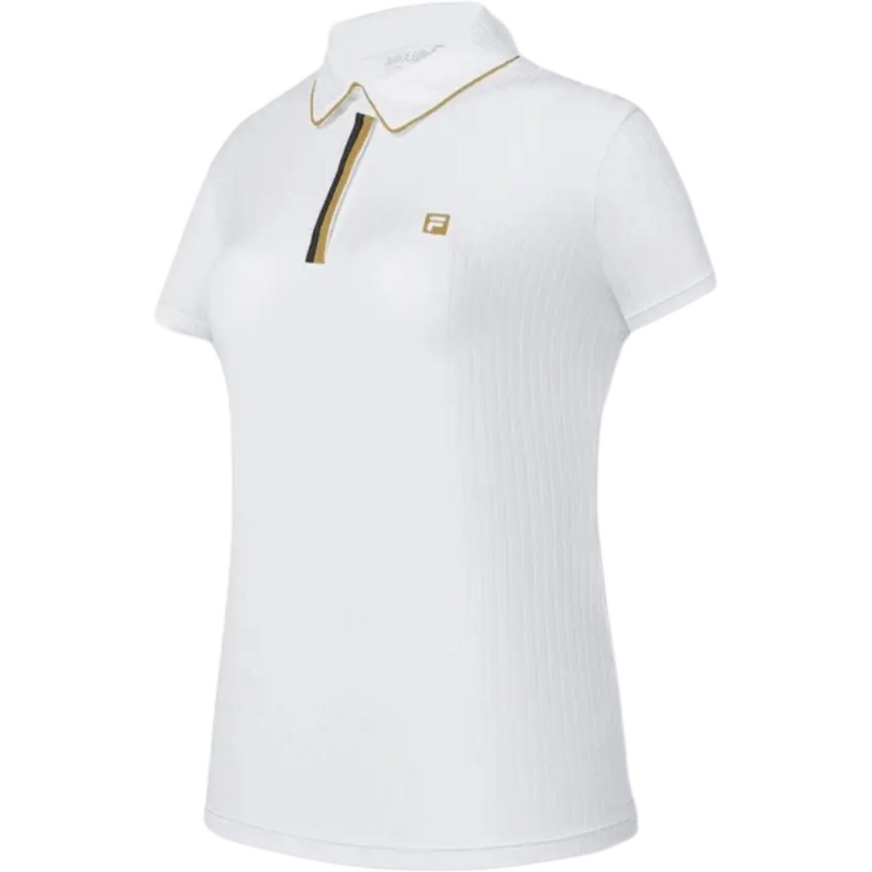 (Women) FILA  Sun-Protective Casual Knit Polo Shirt - Jade White. A11W435102FWT
