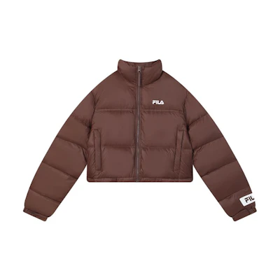 (Women) FILA Warm Windproof Short Puffer Jacket - Cocoa Brown. F51W349901A-DK