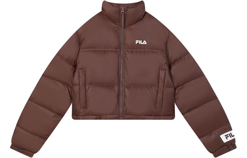Order (W) FILA Jaket Puffer Pendek Tahan Angin Hangat - Coklat Cocoa. F51W349901A-DK