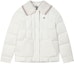 Buy (Women) FILA White Detachable Collar Down Jacket Casual Water-Resistant Coat F11W341915F-IV
