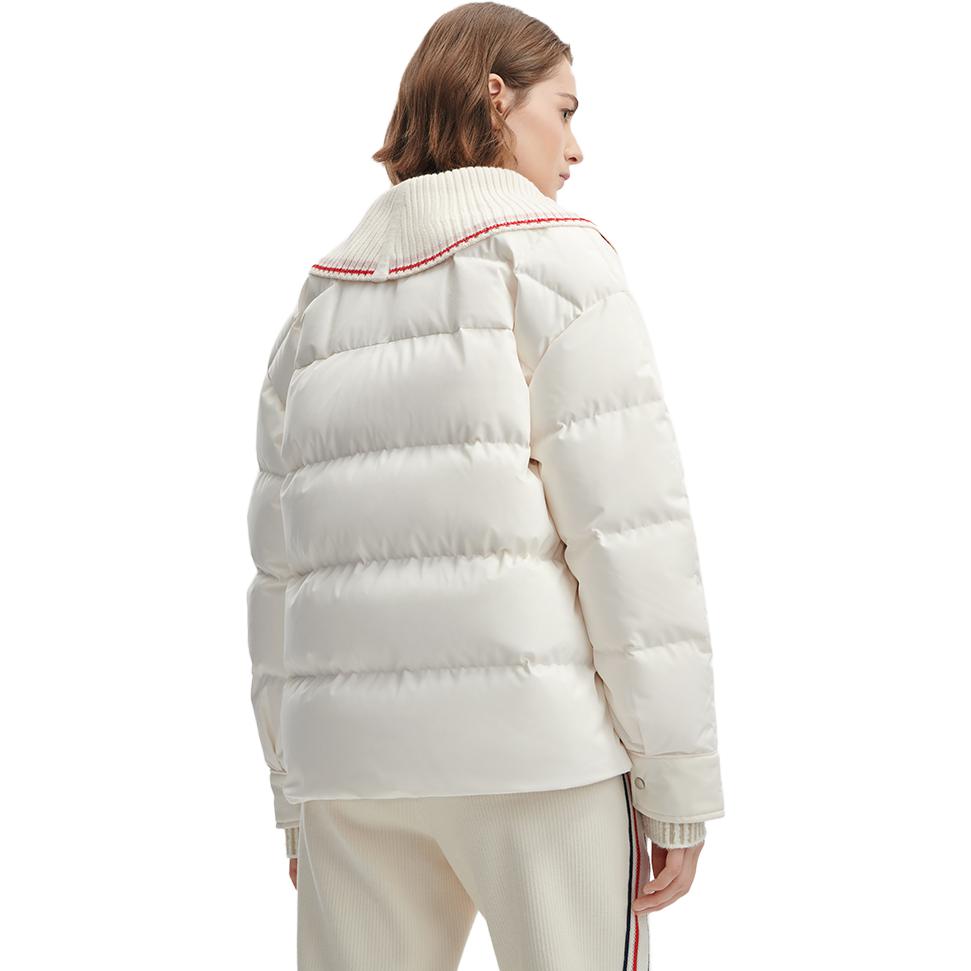 Sizing (Women) FILA  White Detachable Collar Down Jacket Casual Water-Resistant Coat F11W341915F-IV