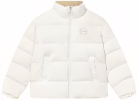 (Women) FILA White Puffer Down Jacket with Logo Print and High Collar. F11W349907FWT (Women) FILA White Puffer Down Jacket with Logo Print and High Collar. F11W349907FWT