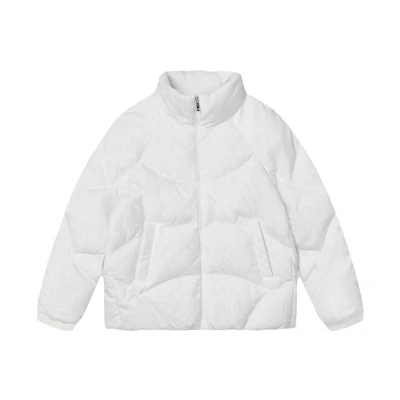 (Women) FILA White Solid Color Zip-Up Puffer Down Jacket F11W344919F-WT