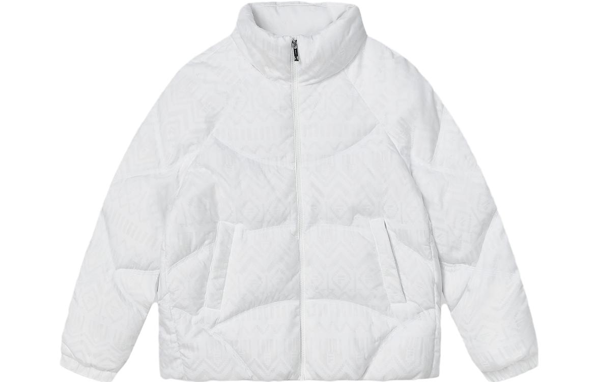 Order (W) FILA Jaket Puffer Putih Polos dengan Resleting Depan F11W344919F-WT