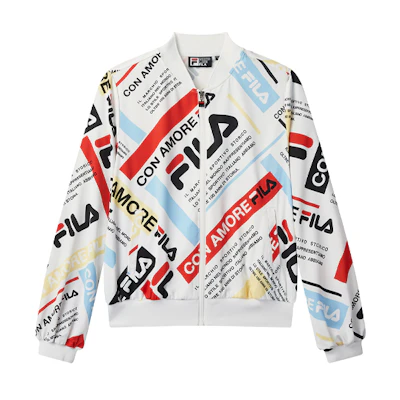 (Women) FILA All-Over Logo Print Floral Sports Jacket F11W028715F-PU