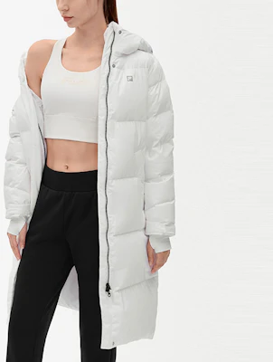 (Women) FILA Athletics Long Hooded Down Jacket Winter Jade White. A11W242908F-WT Sizing (Women) FILA Athletics Long Hooded Down Jacket Winter Jade White. A11W242908F-WT