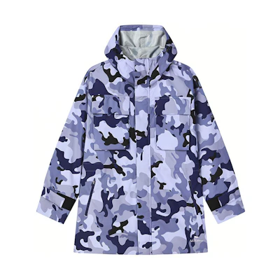 (Women) FILA Athletics Camo Print Woven Hoodie Jacket Deep Navy A11W131709F-NV