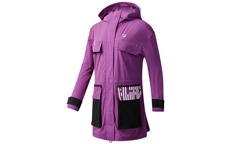 (Women) FILA Athletics Color-Block Hooded Jacket Purple A51W031712F-PU
