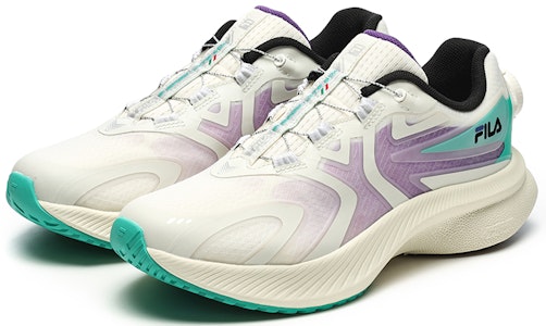 FILA斐乐 運動能量輕便減震 女款低筒跑步鞋 米紫綠 Order FILA斐乐 運動能量輕便減震 女款低筒跑步鞋 米紫綠