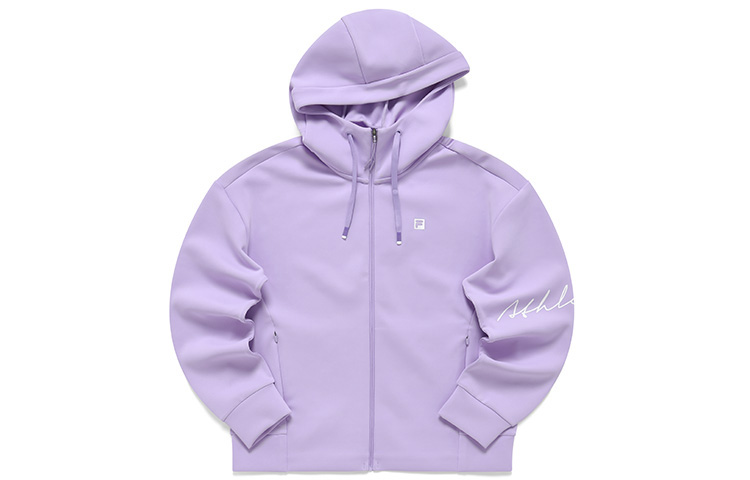 (Women) FILA Athletics Logo Hoodie in Purple Lilac A11W211504FVT