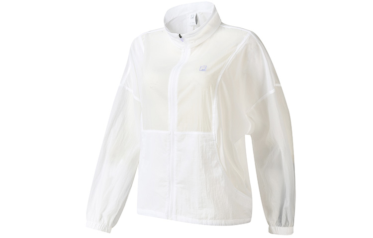 (Women) FILA Athletics Loose-Fit Patchwork Woven Jacket in Jade White A11W223702F-WT
