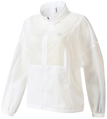 (W) FILA 運動寬鬆拼接編織外套 玉白色 A11W223702F-WT Order (W) FILA 運動寬鬆拼接編織外套 玉白色 A11W223702F-WT