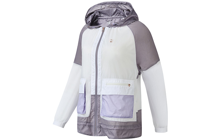 Shop (W) FILA 运动多口袋休闲工装夹克 玉白色 A11W231702F-WT