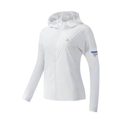 (Women) FILA Athletics Running Woven Hooded Jacket Jade White A11W022701F-WT