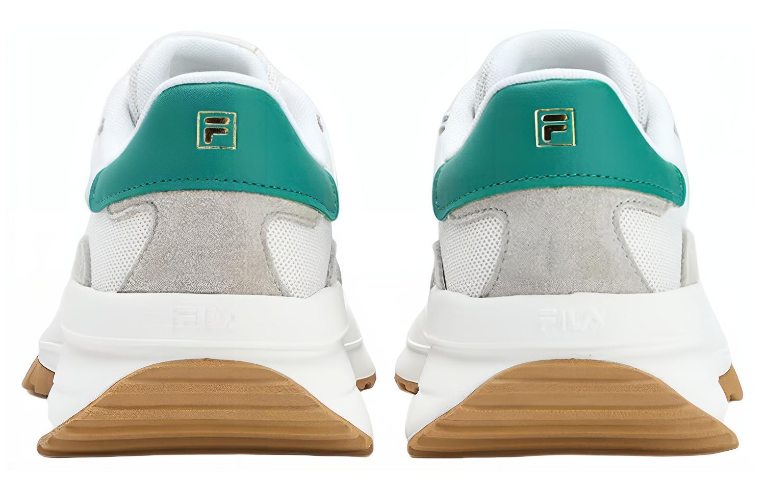 Shop (W) FILA白灰緑アスレチックスシューズ (FILA white grey green athletic shoes) F12W322103FWM