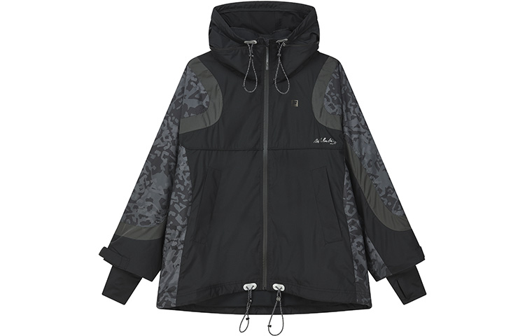 (Women) FILA Athletics Sports Woven Hooded Jacket in Deep Black A11W211702F-BK