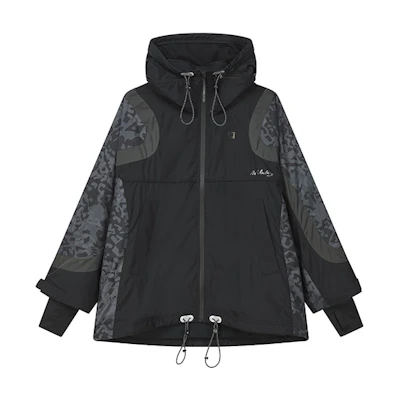 (Women) FILA Athletics Sports Woven Hooded Jacket in Deep Black A11W211702F-BK
