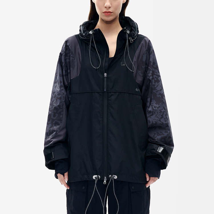 (Women) FILA Athletics Sports Woven Hooded Jacket in Deep Black A11W211702F-BK 圖 4