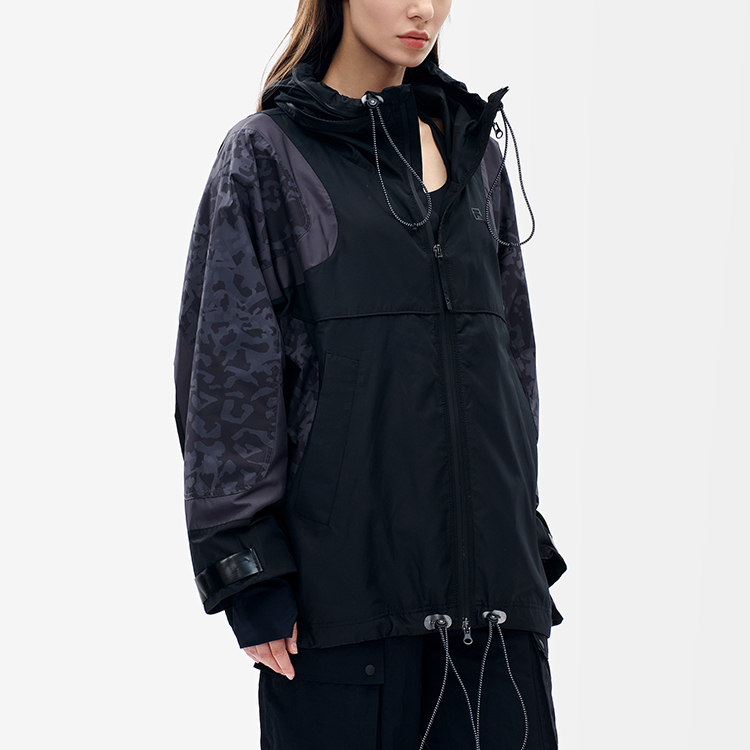 (Women) FILA Athletics Sports Woven Hooded Jacket in Deep Black A11W211702F-BK 圖 6