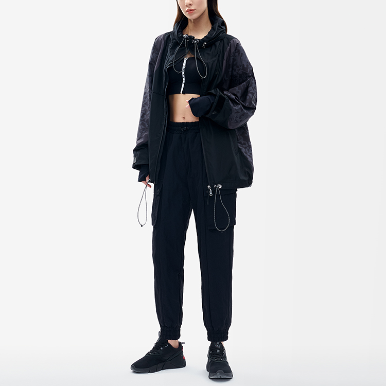 (Women) FILA Athletics Sports Woven Hooded Jacket in Deep Black A11W211702F-BK 圖 7