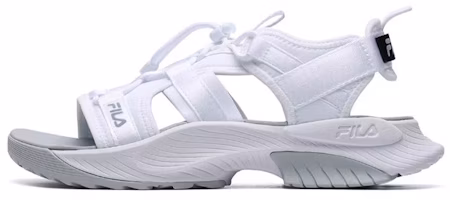 (Women) FILA Athletics Velcro Outdoor Open Toe Flat Heel Fashion Sports FILA White Sandals A12W122607FFW (Women) FILA Athletics Velcro Outdoor Open Toe Flat Heel Fashion Sports FILA White Sandals A12W122607FFW