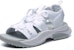 (W) Sandal Sukan FILA Putih Tapak Rata Velcro Terbuka Toe Perempuan A12W122607FFW