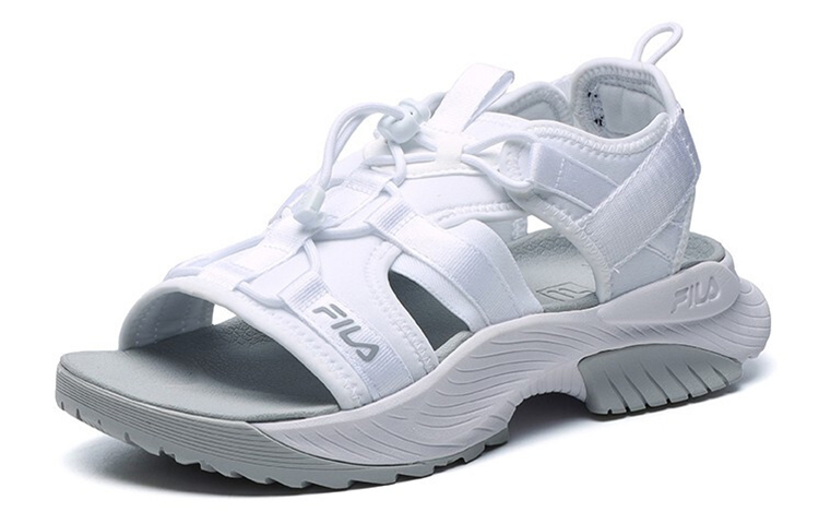Order (W) FILA Witte Sandalen met Klittenband Open Teen Outdoor Platte Hak Sportschoenen A12W122607FFW