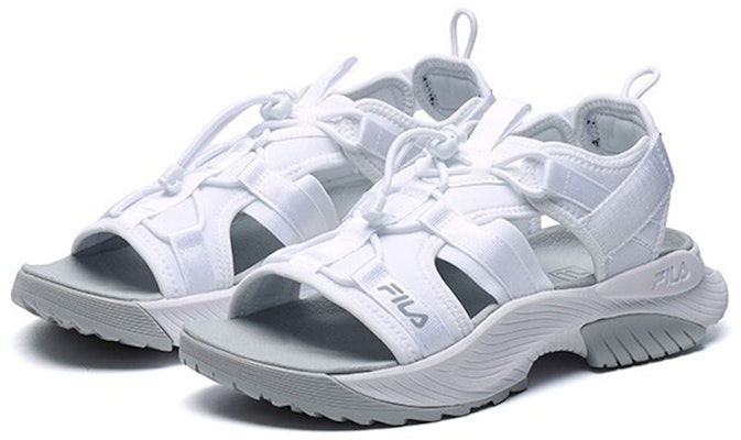 (Women) FILA Athletics Velcro Outdoor Open Toe Flat Heel Fashion Sports FILA White Sandals A12W122607FFW Lookbook (Women) FILA Athletics Velcro Outdoor Open Toe Flat Heel Fashion Sports FILA White Sandals A12W122607FFW