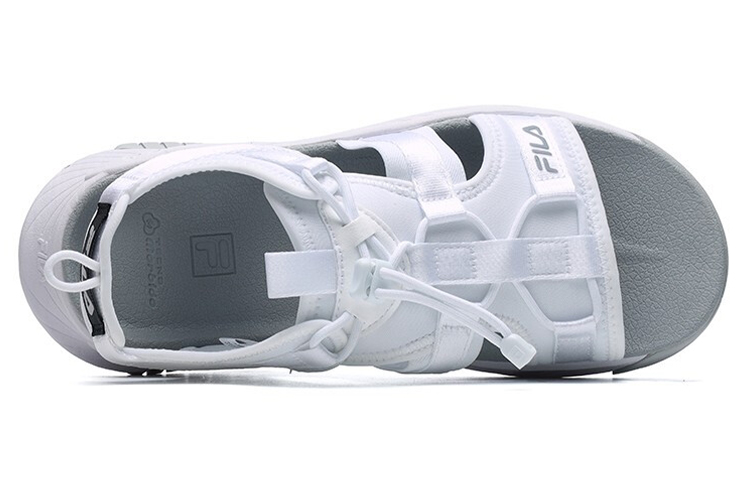 Shop (W) FILA Witte Sandalen met Klittenband Open Teen Outdoor Platte Hak Sportschoenen A12W122607FFW