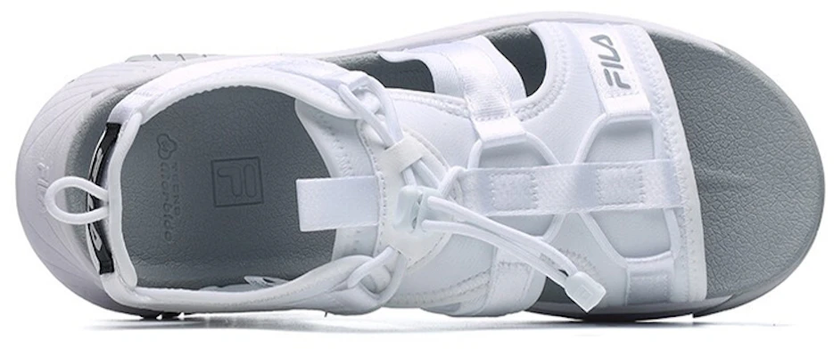 (W) FILA Witte Sandalen met Klittenband Open Teen Outdoor Platte Hak Sportschoenen A12W122607FFW Shop (W) FILA Witte Sandalen met Klittenband Open Teen Outdoor Platte Hak Sportschoenen A12W122607FFW
