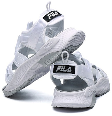 (Women) FILA Athletics Velcro Outdoor Open Toe Flat Heel Fashion Sports FILA White Sandals A12W122607FFW Purchase (Women) FILA Athletics Velcro Outdoor Open Toe Flat Heel Fashion Sports FILA White Sandals A12W122607FFW
