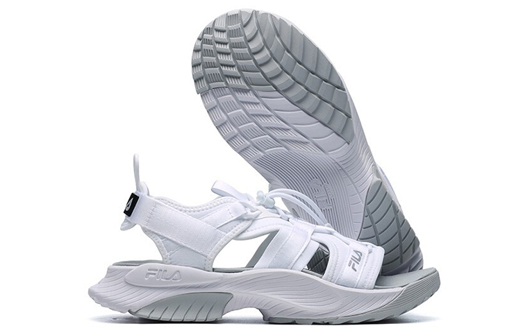 Details for (W) FILA Witte Sandalen met Klittenband Open Teen Outdoor Platte Hak Sportschoenen A12W122607FFW