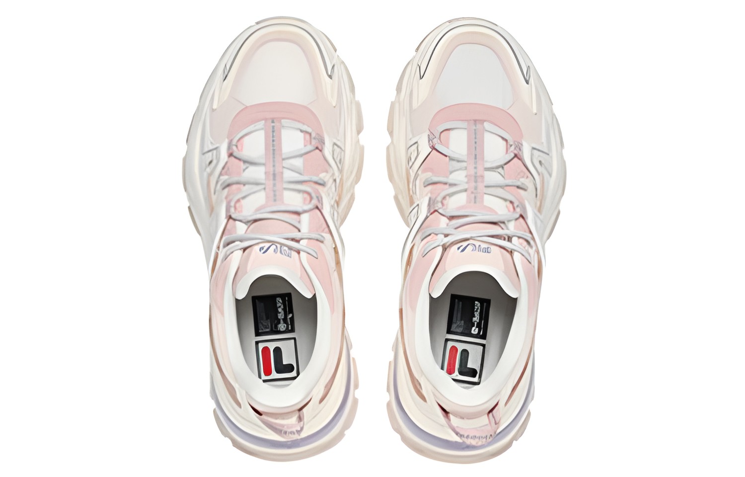Lookbook (Women) FILA Aurora Sneakers 'White Pink Purple' F12W231127FGL