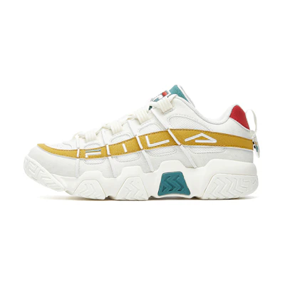 (W) FILA Barricade VNTG White/Yellow/Green