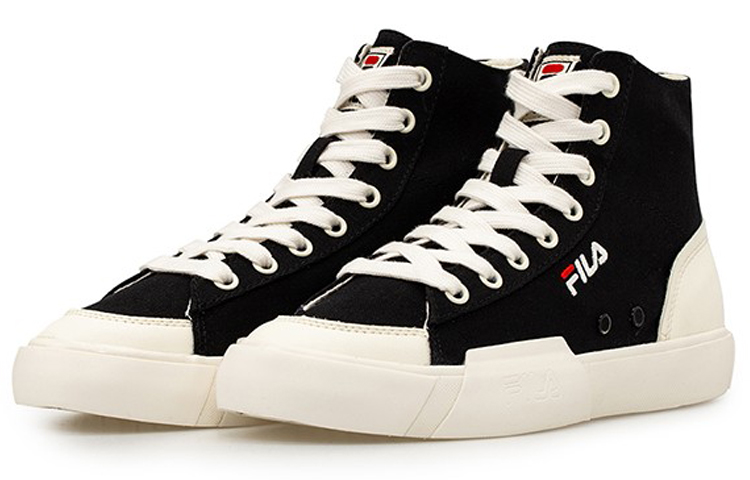 Order (W) 휠라 블록 하이탑 캔버스 (검/흰) T12W034404FBK