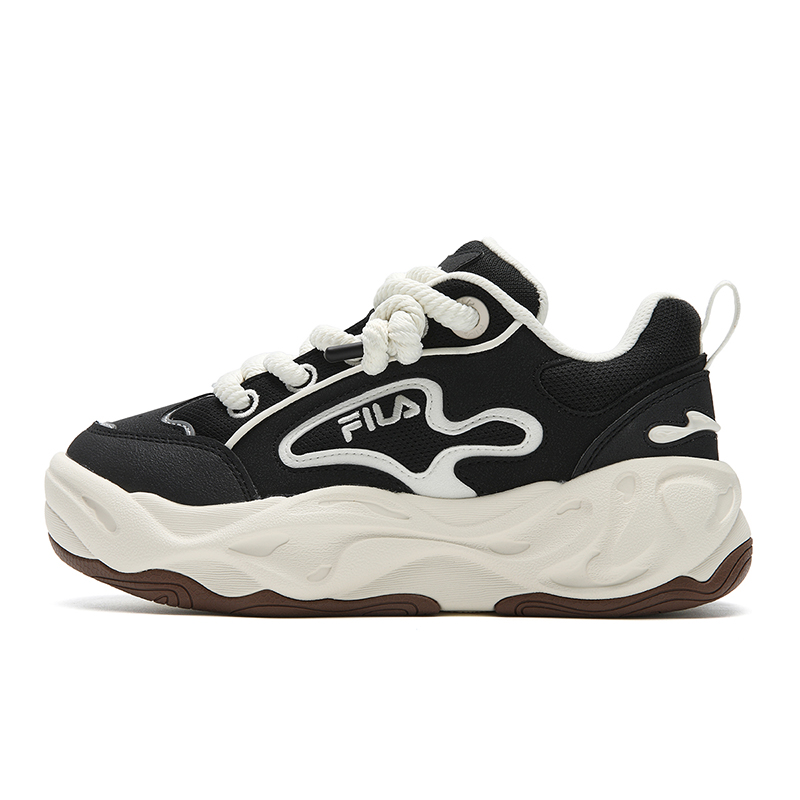 (Women) FILA BROOK 2 Retro Low-Top Casual Sneakers - Black/White. F12W541201FBW