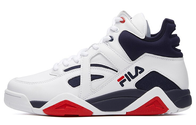 (Women) FILA Cage High White/Blue T12W041205FWP