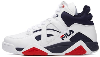 (Women) FILA Cage High White/Blue T12W041205FWP (Women) FILA Cage High White/Blue T12W041205FWP