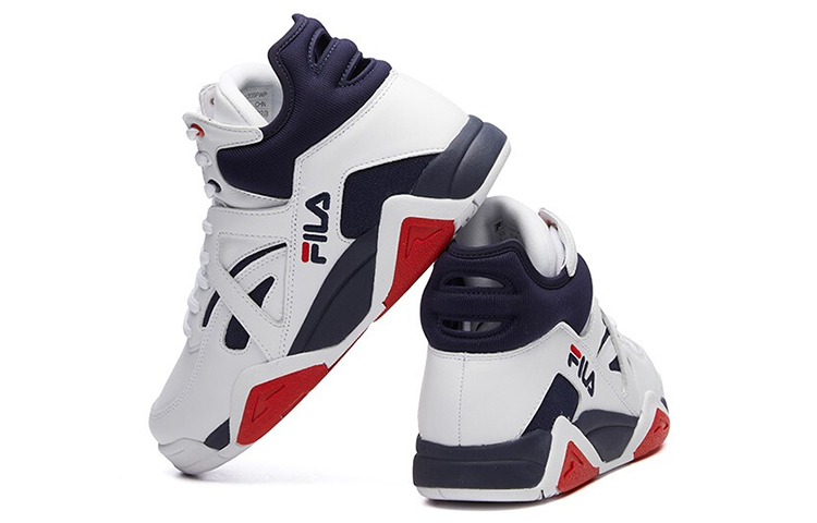Shop (W) FILA Cage High Wit/Blauw T12W041205FWP
