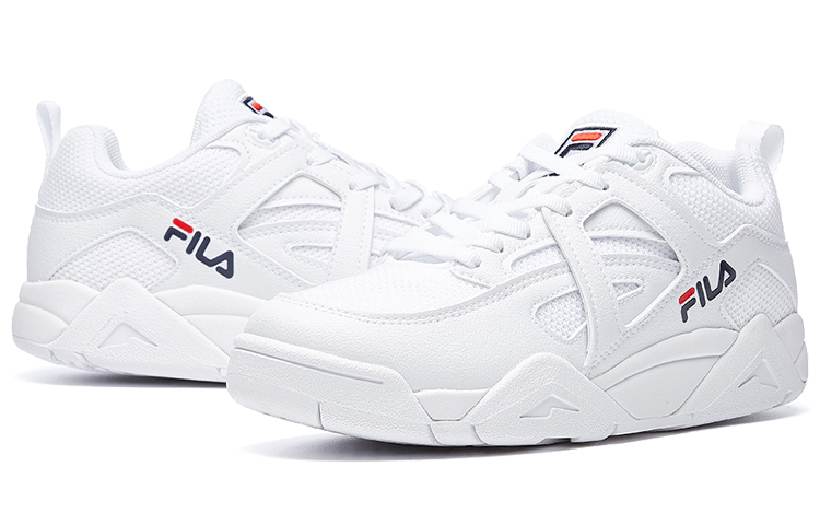 Shop (W) FILA Cage Knit Low VNTG Wit Sneakers F12W021214FWT