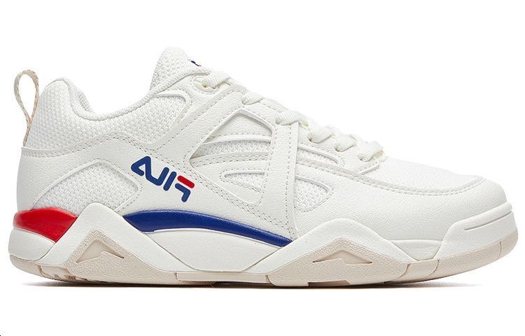 Order (W) FILA Cage Knit Low Wit/Blauw/Rood F12W021214FGA