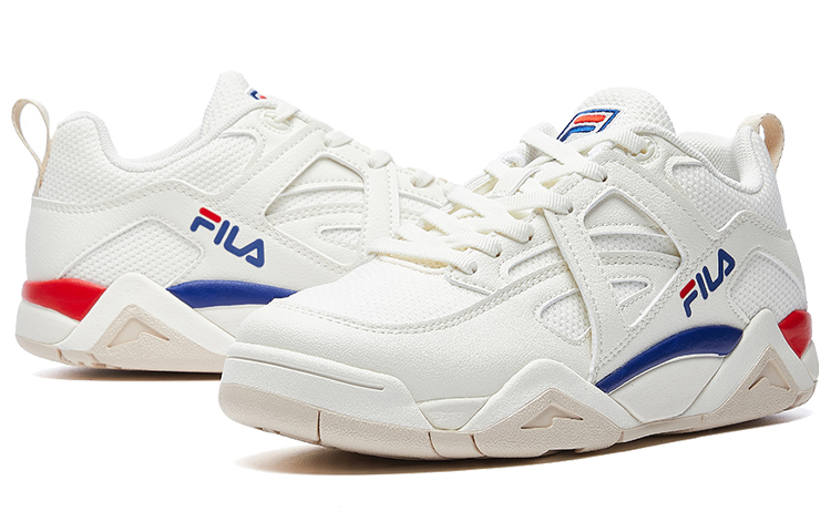 Shop (W) FILA Cage Knit Low Wit/Blauw/Rood F12W021214FGA
