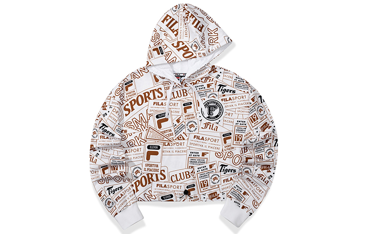 (Women) FILA Camel Full-Print Sports Sweatshirt T11W035203F-DR
