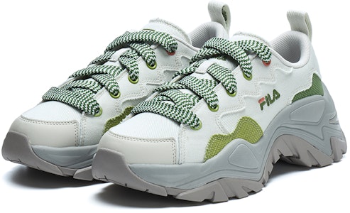 FILA斐樂 魚刺 耐磨防滑 低筒 帆布鞋 女款 白灰綠 Order FILA斐樂 魚刺 耐磨防滑 低筒 帆布鞋 女款 白灰綠